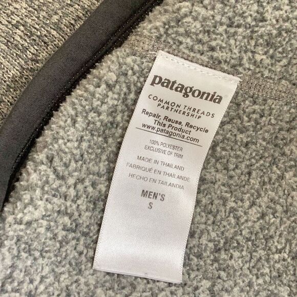Patagonia Better Sweater Gray 1/4 Zip Pullover Men’s Small Fleece Lined Long Sle - Picture 8 of 8